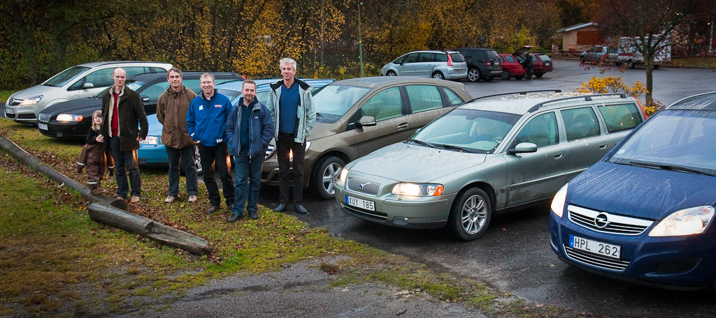 Från vänster Sven med döttrar, avozetta, Mats, cpalm, Erik.